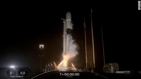 SpaceX launches Falcon 9 rocket carrying Starlink satellites. Their goal is to blanket the planet in high-speed broadband
