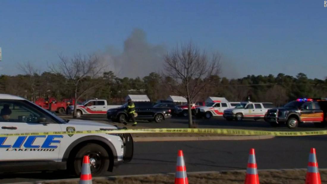 Dozens of residents evacuated as rare wildfire in New Jersey damages homes