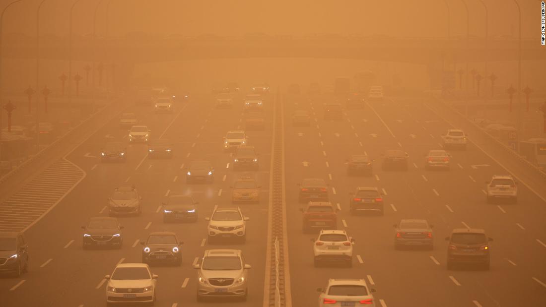 Beijing chokes on yellow dust during the biggest sandstorm in nearly a decade