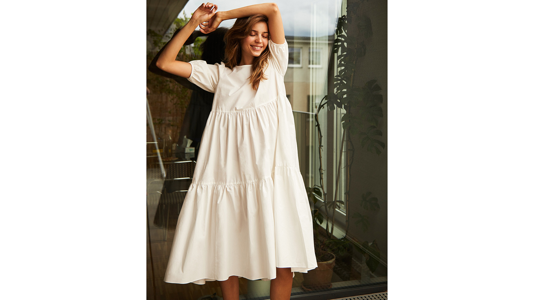 white nap dress