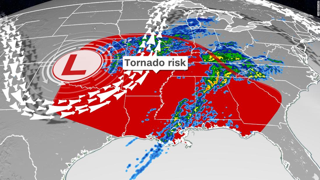 ‘Widespread serious weather threat’ possible for millions in the South this week