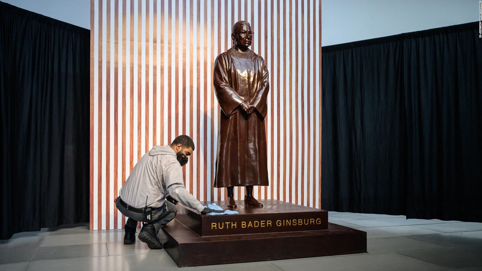 Hometown hero Ruth Bader Ginsburg honored with bronze statue in