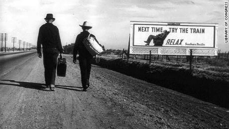 &quot;Toward Los Angeles, California,&quot; by Dorothea Lange, March 1937.