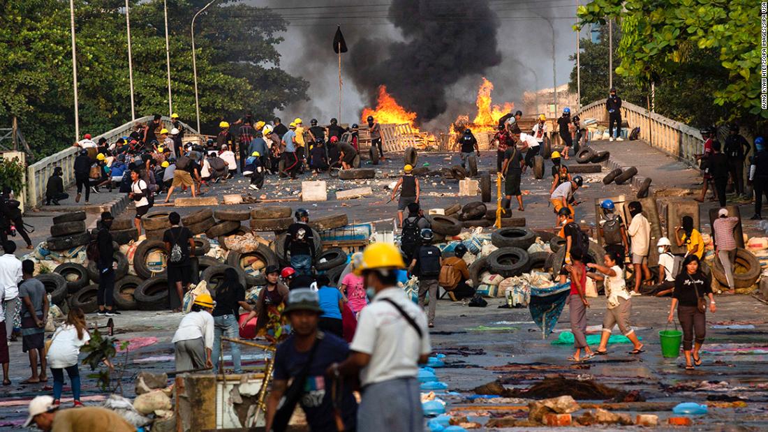 Myanmar coup: fears grow for residents in areas cordoned off by military forces and under internet eclipse