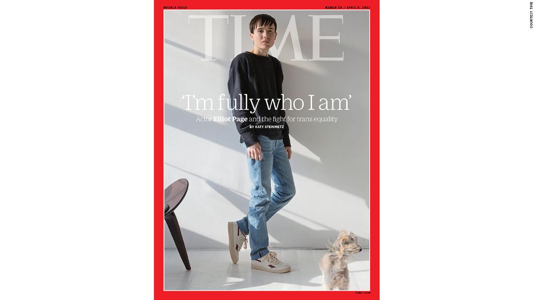 Elliot Page becomes first trans man to appear on cover of Time magazine