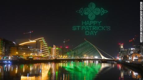 Dublin, Ireland celebrated St. Patrick's Day differently this year, with a drone light show.
