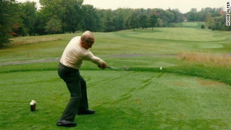 Norman at the Oakdale Golf Club in 1977. 