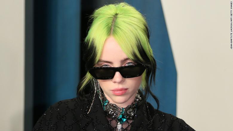 Billie Eilish’s green hair party is over