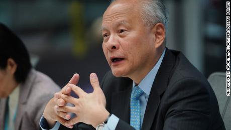 Cui Tiankai, China’s ambassador to the United States, speaks during an interview in New York on Friday, May 24, 2019.