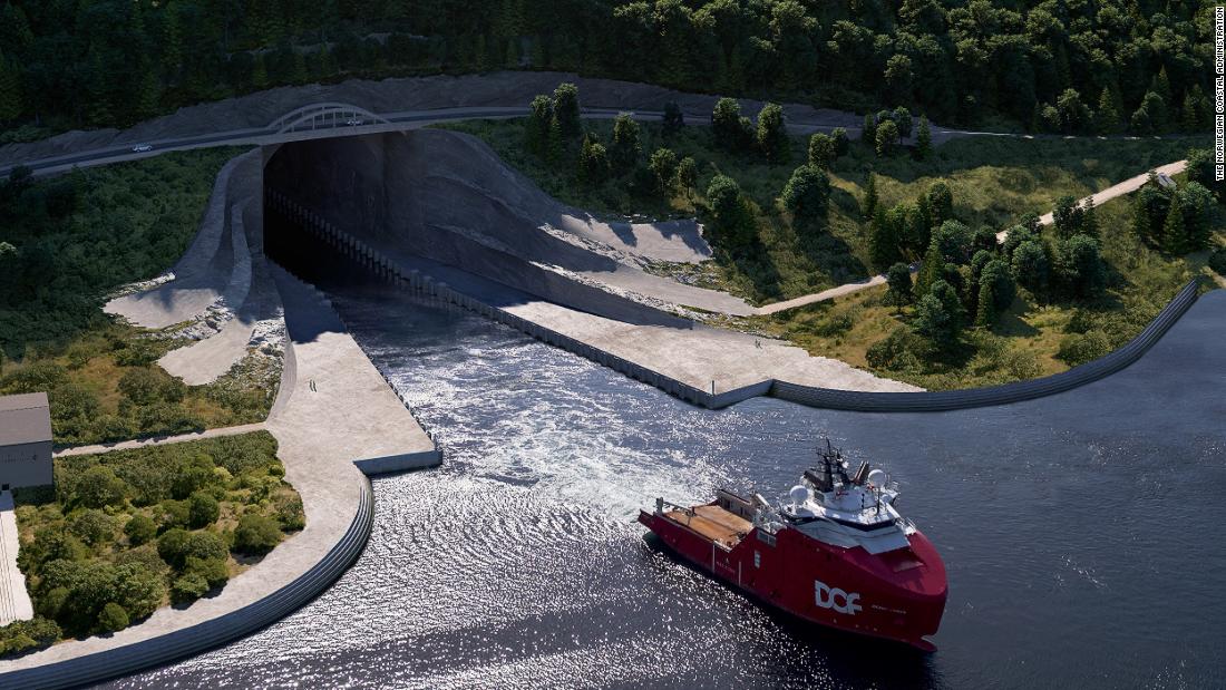 World's first ship tunnel to be built under Norwegian mountains