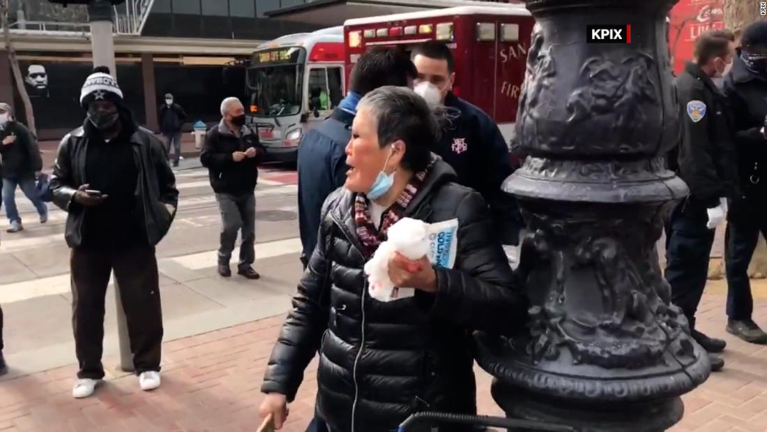 A 75-year-old Asian woman says she fought back after being attacked in San Francisco