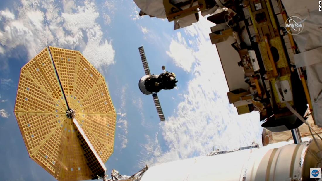 Astronauts relocated a spacecraft outside the International Space Station