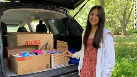 Jenica Baron, cofounder of Her Drive, loads up donations for Deborah&#39;s Place, a women&#39;s shelter in Chicago that was one of the recipients for their drive in July.