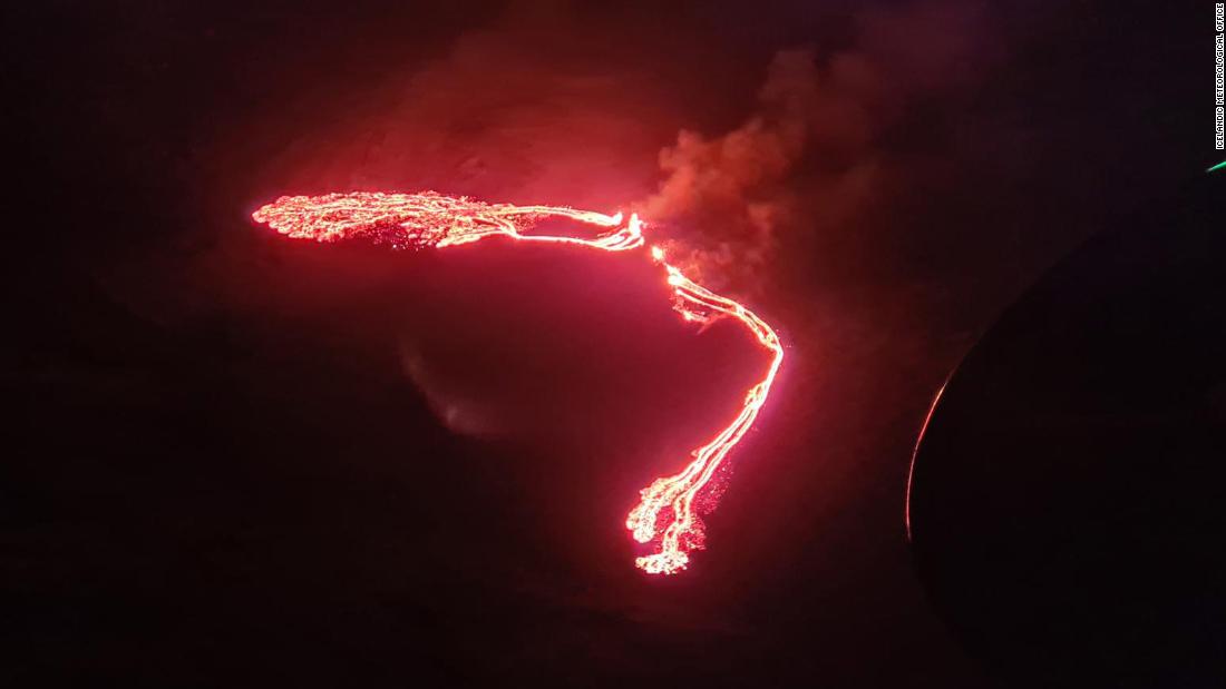 Iceland reports a volcanic eruption near the capital of Reykjavík