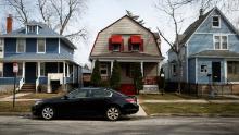 A view shows houses in the 5th Ward in Evanston, Illinois, last week.