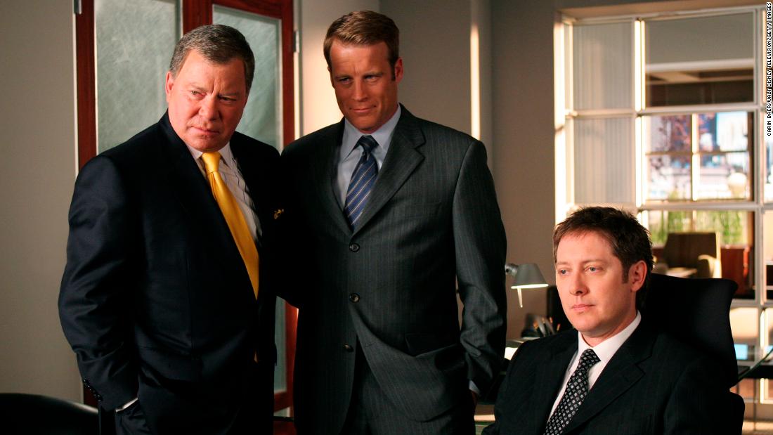 Shatner appears with Mark Valley and James Spader in an episode of &quot;Boston Legal.&quot; The show ran from 2004-2008.