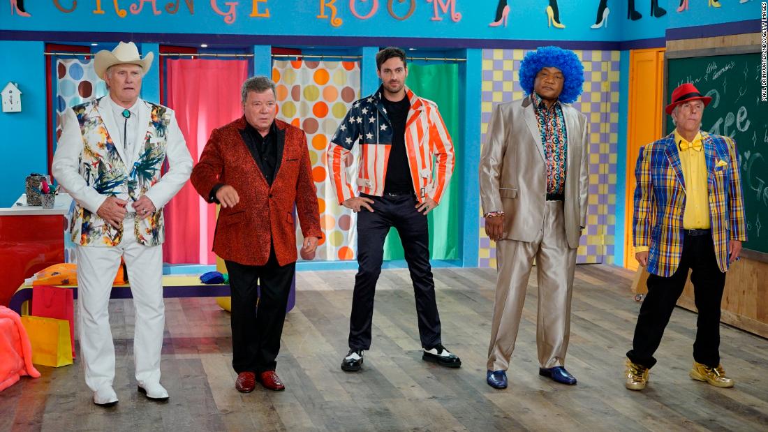 From left, Terry Bradshaw, Shatner, Jeff Dye, George Foreman and Henry Winkler appear on an episode of the travel show &quot;Better Late Than Never&quot; in 2016. They were in Seoul, South Korea.