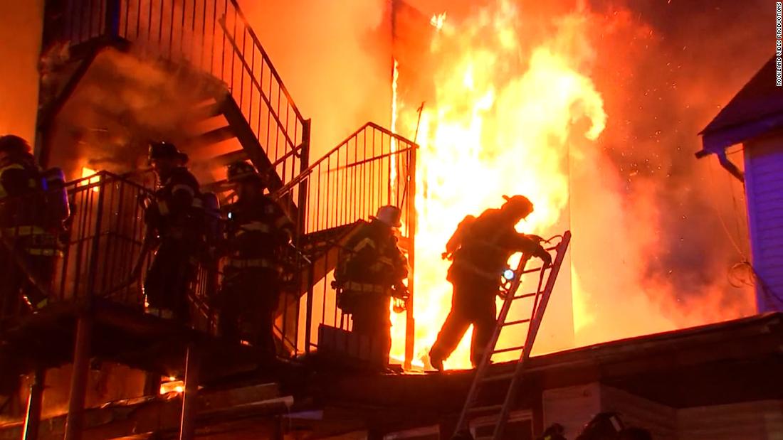 Spring Valley, New York: a fireman and some residents disappear in a fire at a senior center