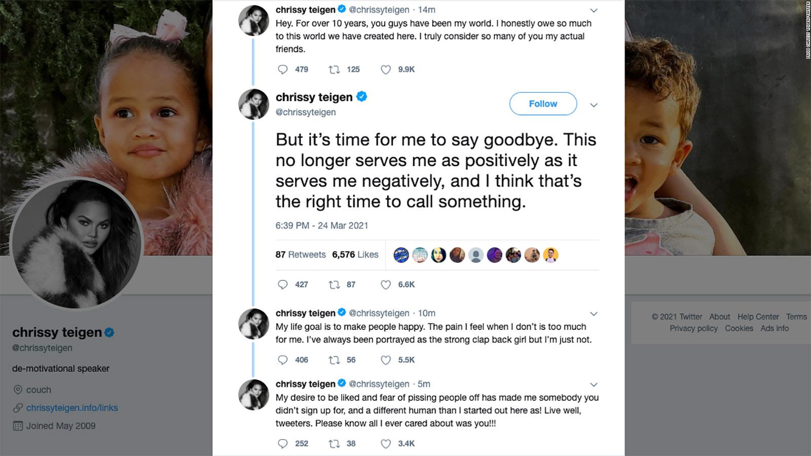 Chrissy Teigen deletes Twitter account – Social Insider Online