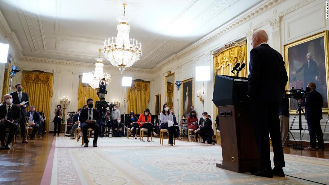 First Biden press conference President pressed over crisis at the