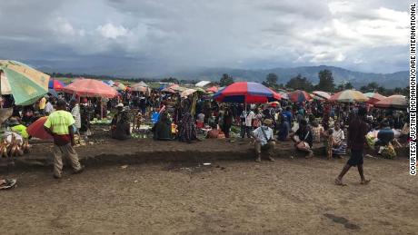 Crowds at Goroka market in Papua New Guinea on March 26. People are still going to markets despite the coronavirus outbreak in the country.