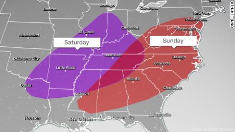 More tornadoes are possible in the South this weekend