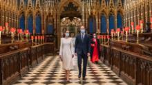 William and Catherine at Westminster Abbey on Tuesday. 