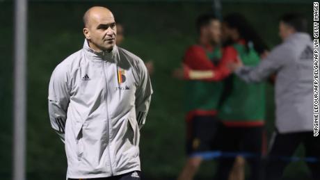 Belgium&#39;s national football team&#39;s head coach Roberto Martinez leads his team&#39;s training session ahead of the team&#39;s Nations League matches in Tubize,  on November 13, 2020. (Photo by VIRGINIE LEFOUR / various sources / AFP) / Belgium OUT (Photo by VIRGINIE LEFOUR/Belga/AFP via Getty Images)