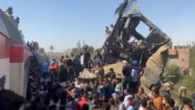 At least 32 people were killed and 66 injured after two trains collided in the Tahta district of the Upper Egypt governorate of Sohag, the Egyptian Ministry of Health said. CNN&#39;s Ben Wedeman reports.