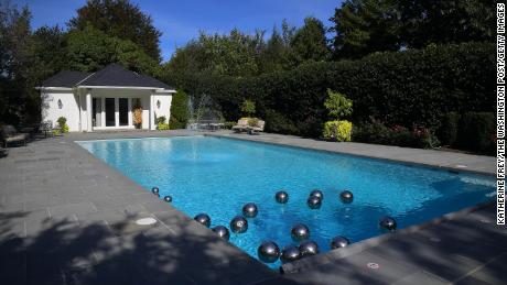 The Quayle family had the pool installed when they lived at the vice president's residence.