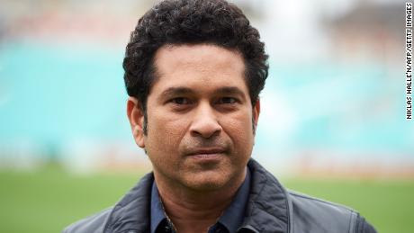 Indian cricket legend Sachin Teldulkar at the Oval cricket ground in London on May 6, 2017.
