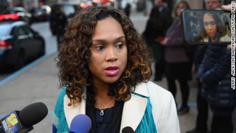 Baltimore City State&#39;s Attorney Marilyn Mosby speaks to the media on January 21, 2021.