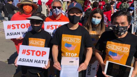'It's a tough time to be Asian,' demonstrator says at Los Angeles rally to end anti-Asian violence 