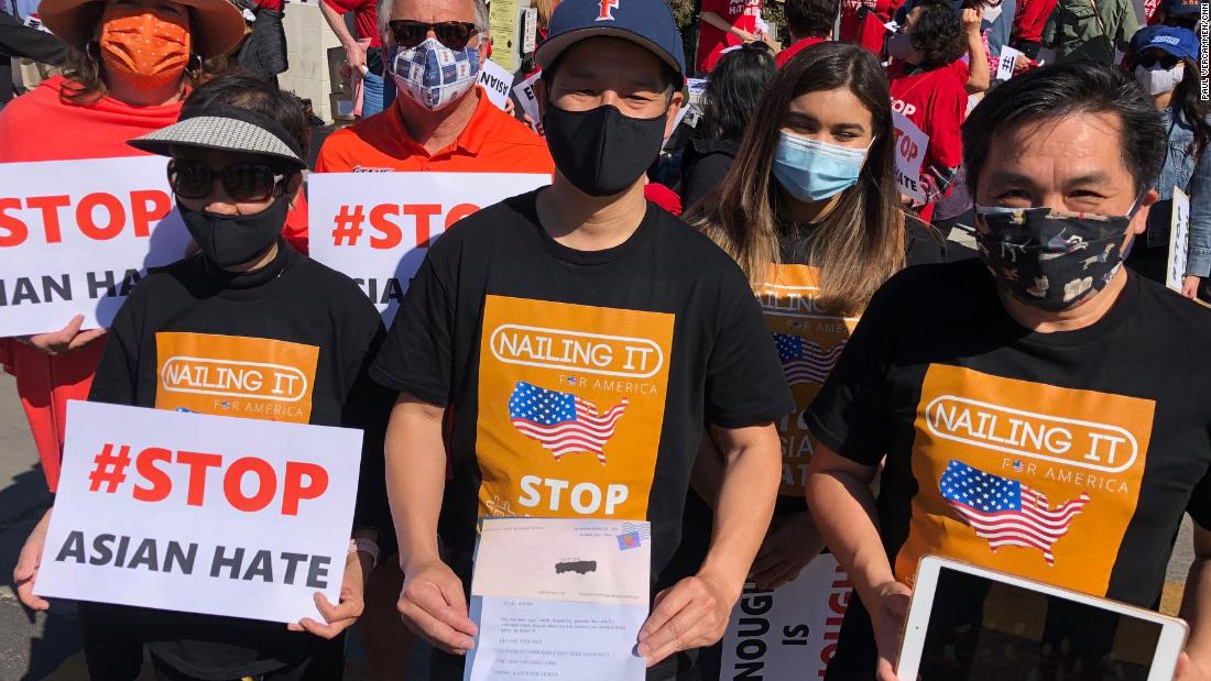 'It's a tough time to be Asian,' demonstrator says at Los Angeles rally to end anti-Asian violence