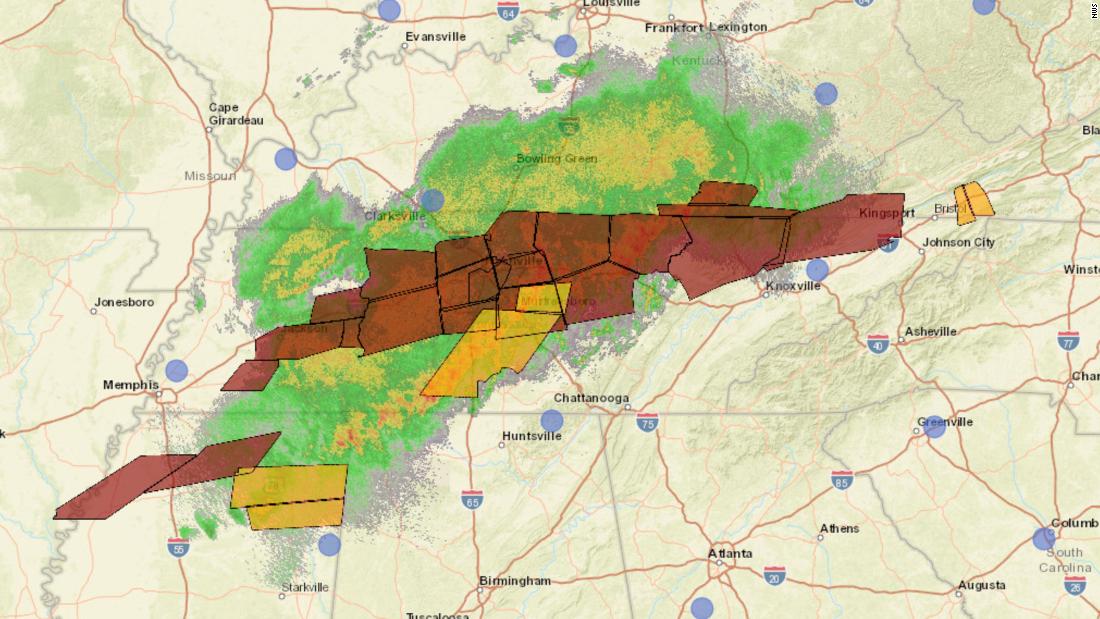 Homes and roads are flooding in parts of Nashville and other areas of Tennessee as powerful storms roll through