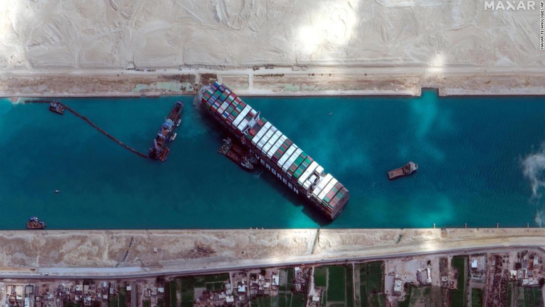 Suez Canal Authority attempting to refloat Ever Given ship this morning, unclear if successful