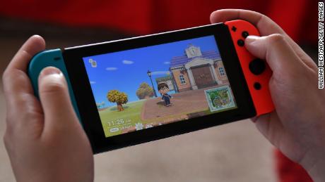 Pictured here: Someone playing Nintendo&#39;s &quot;Animal Crossing&quot; at home during the Covid-19 coronavirus lockdown. 
