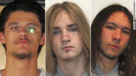 Three teens, Preston Andrizzi, 19, Anthony Fitz-Henry, 18, and Christian Goin, 17, escaped an Oregon correctional facility Sunday.