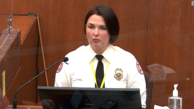 Genevieve Hansen, an off-duty firefighter, said police would not let her render aid to George Floyd.