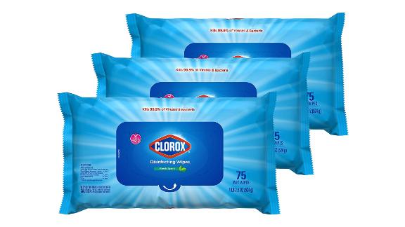 Clorox disinfectant wipes, pack of 3