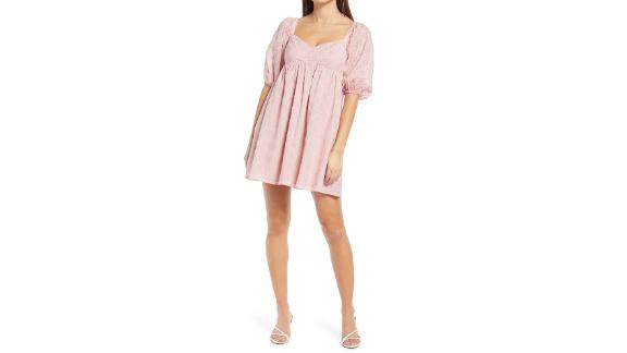 Wayf Ripton Puff Sleeve Babydoll Dress