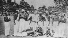 One of the few photographs of the Aboriginal cricket team in England, taken in Swansea in 1868.