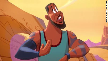 Lebron James as a Looney Tunes-style character in &quot;Space Jam: A New Legacy.&quot;
