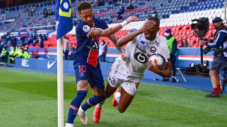 Lille&#39;s Tiago Djalo was also sent off.