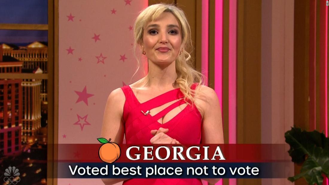 SNL calls on Georgia for its new voting law during the cold opening