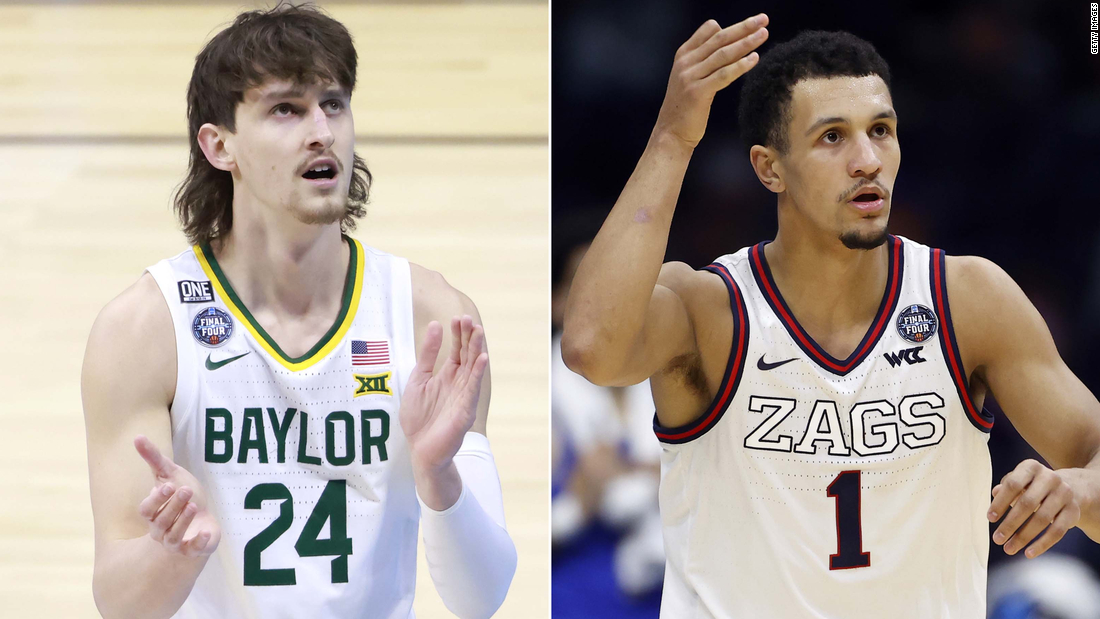 Gonzaga faces Baylor in the NCAA men’s basketball title game with a perfect season at stake