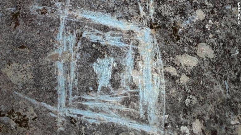 Thousand-year-old Native American rock carvings have been vandalized in the Chattahoochee National Forest