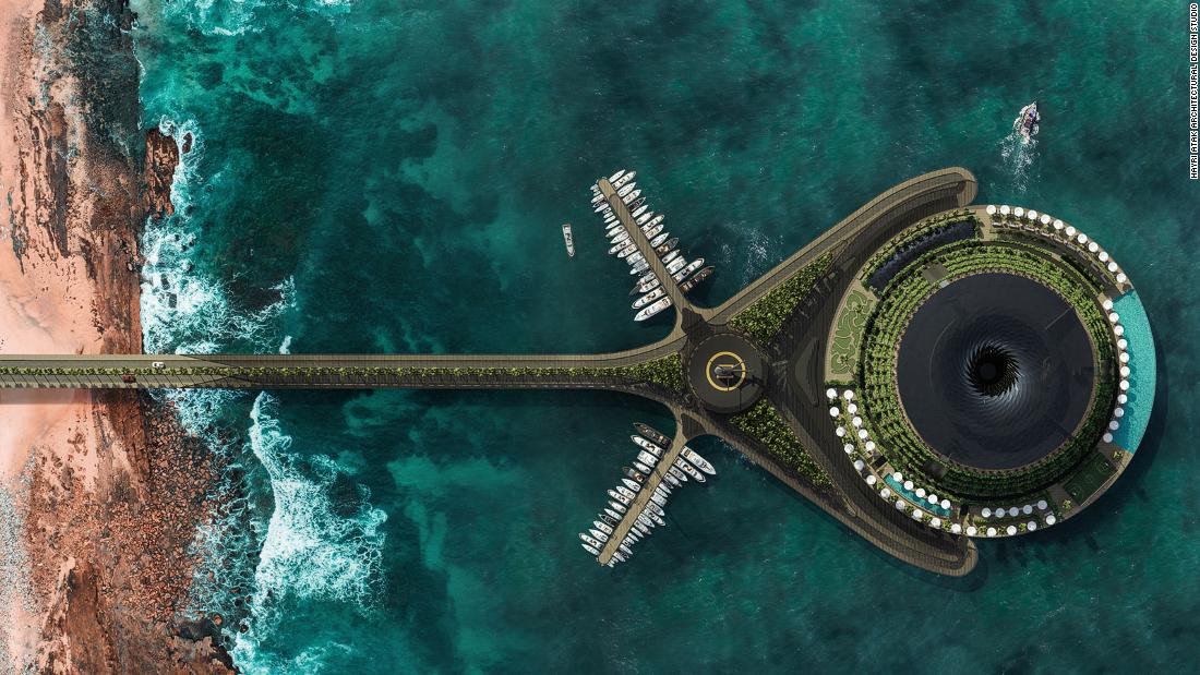 Floating hotel concept creates its own electricity