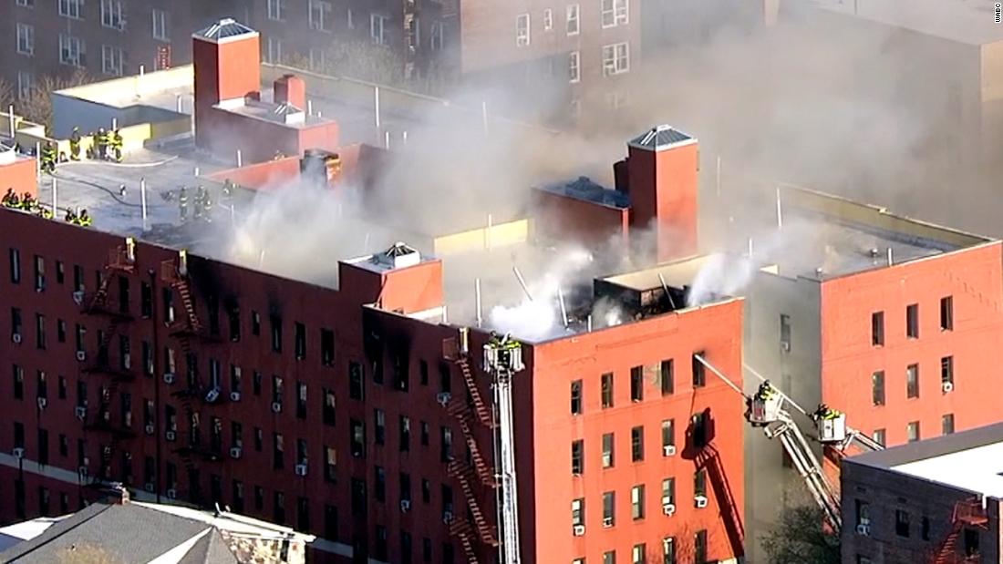 Jackson Heights fire: 21 people injured in a fire with 8 alarms in an apartment building in