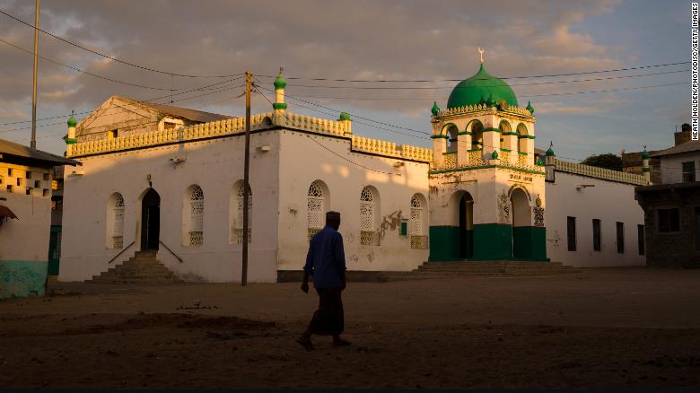 The Riyadha Mosque is in the town of Lamu, on the Kenyan coast.